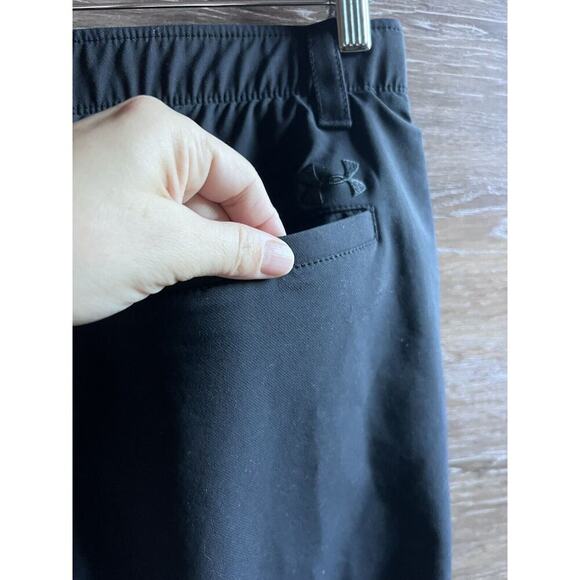 Under Armour Golf Pants Men’s Size 34x32 Black Stretch Elastic Waist - Picture 10 of 11